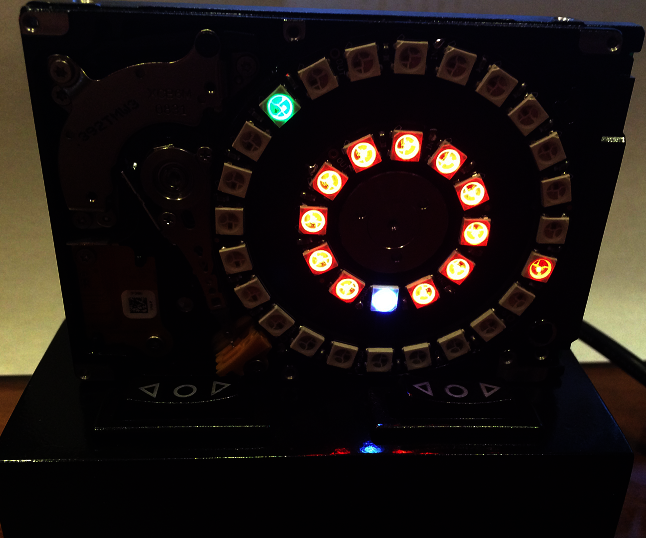 Hard Drive NeoPixel 3D Printed Clock