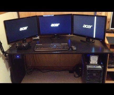 DIY One Computer Three Monitors One Button 