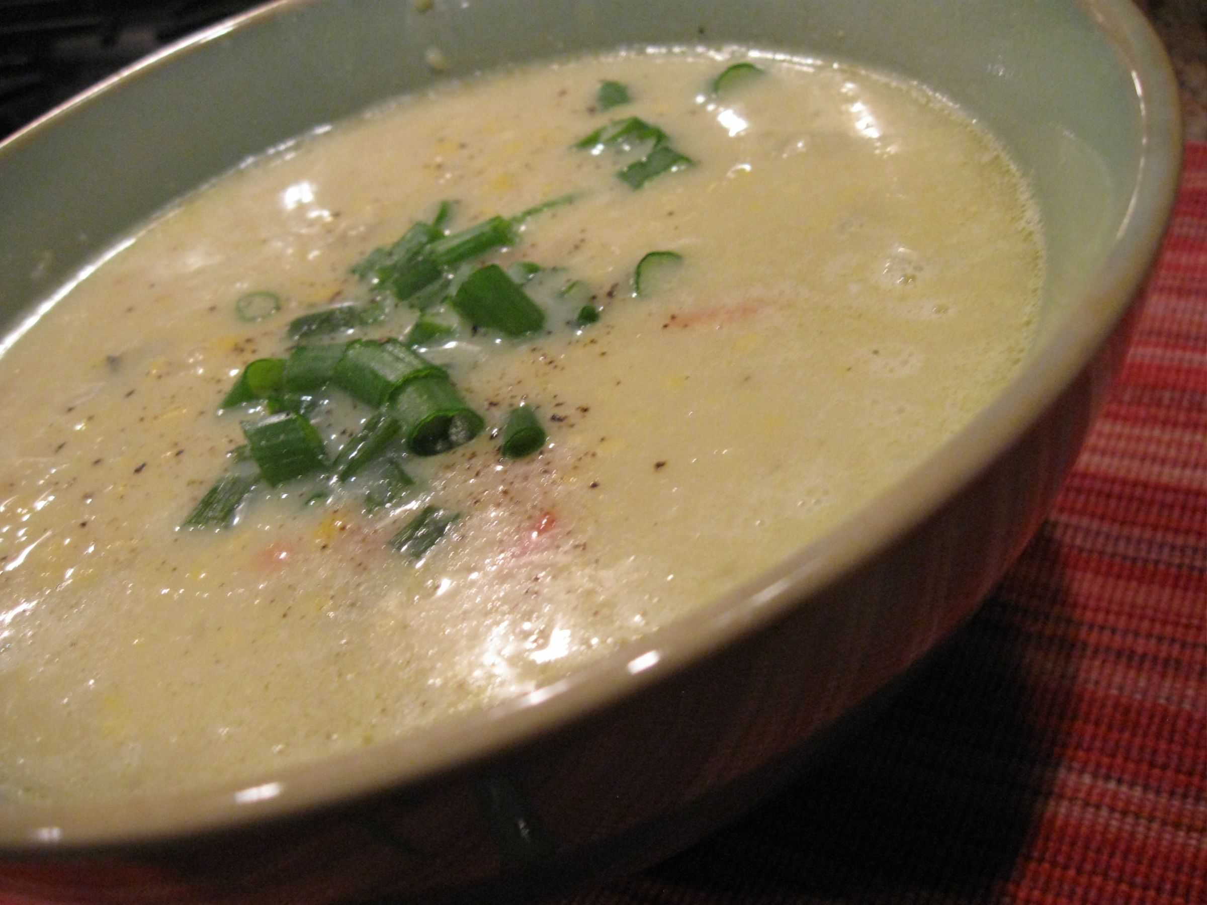 Vegetarian Avocado and Corn Soup