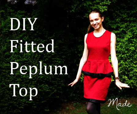 How to Make an Easy Fitted Peplum Top (DIY) (VIDEO)