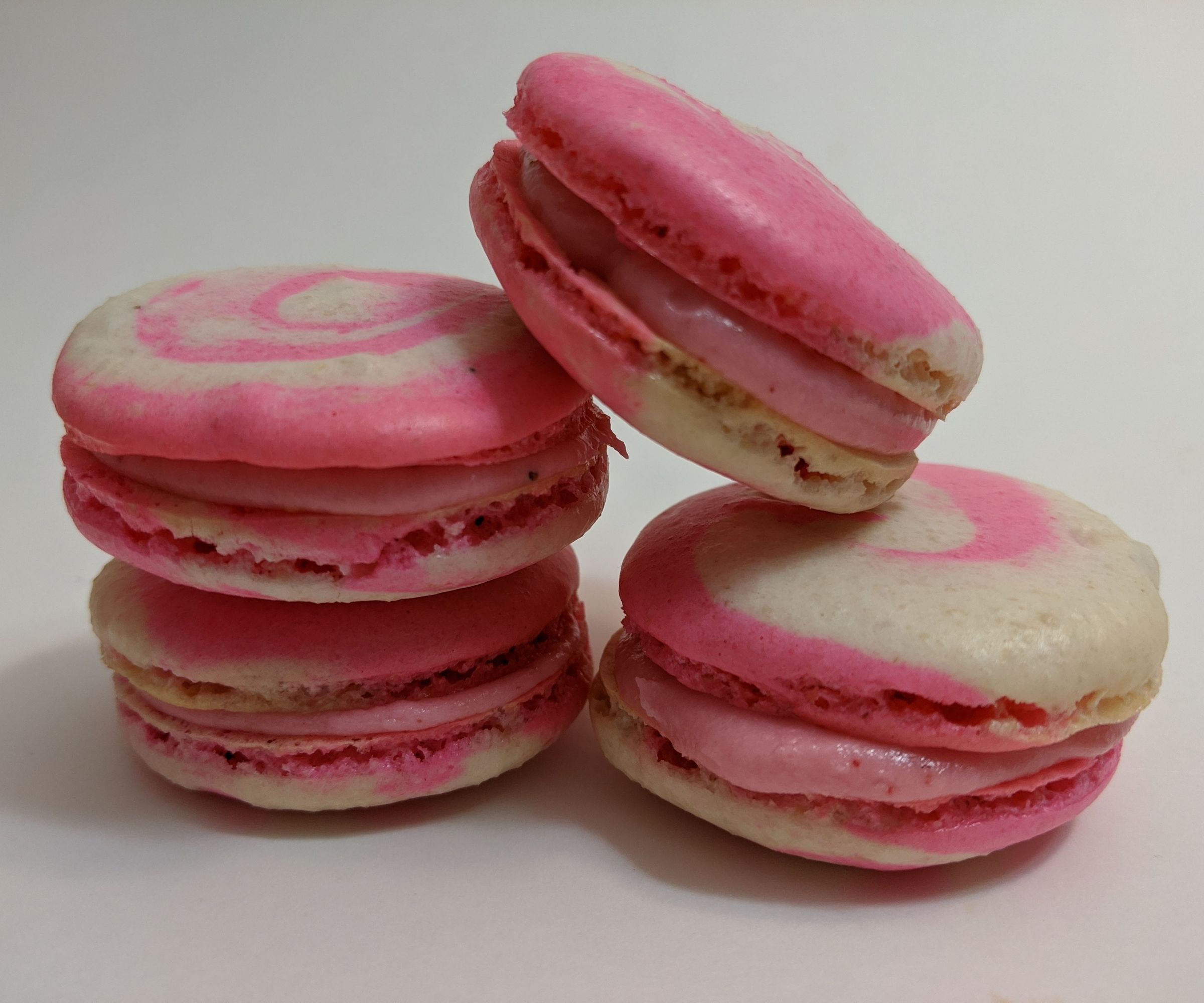 Strawberry Swirl Macarons