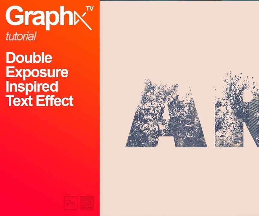 How to Make a Double Exposure Inspired Text Effect | Photoshop CC 2017 - GraphixTV
