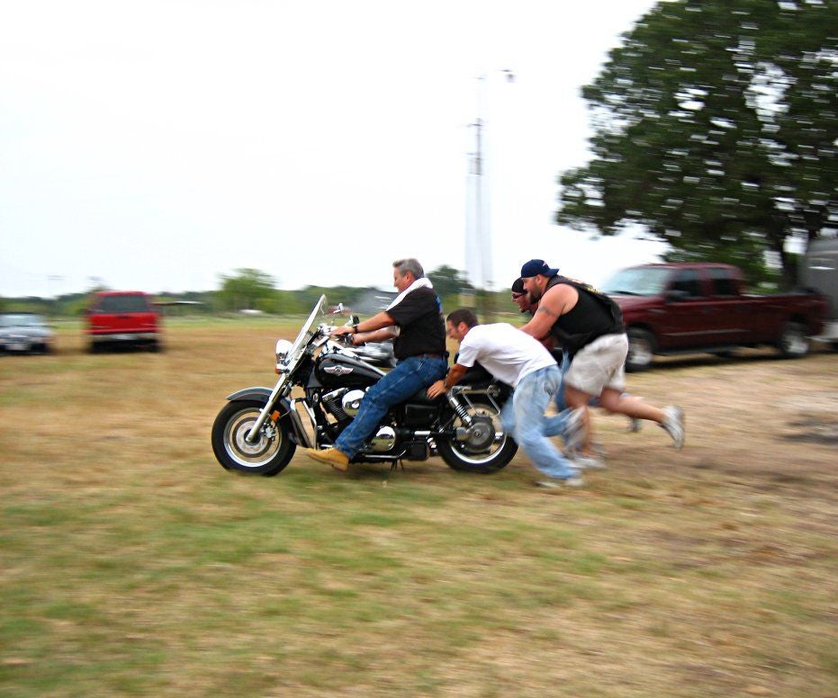 How to PushStart a Motorcycle 5 Steps Instructables