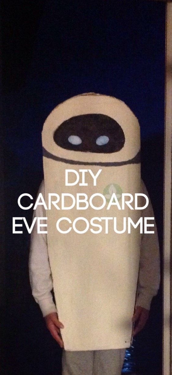 DIY Eve Wall-e Costume Cardboard
