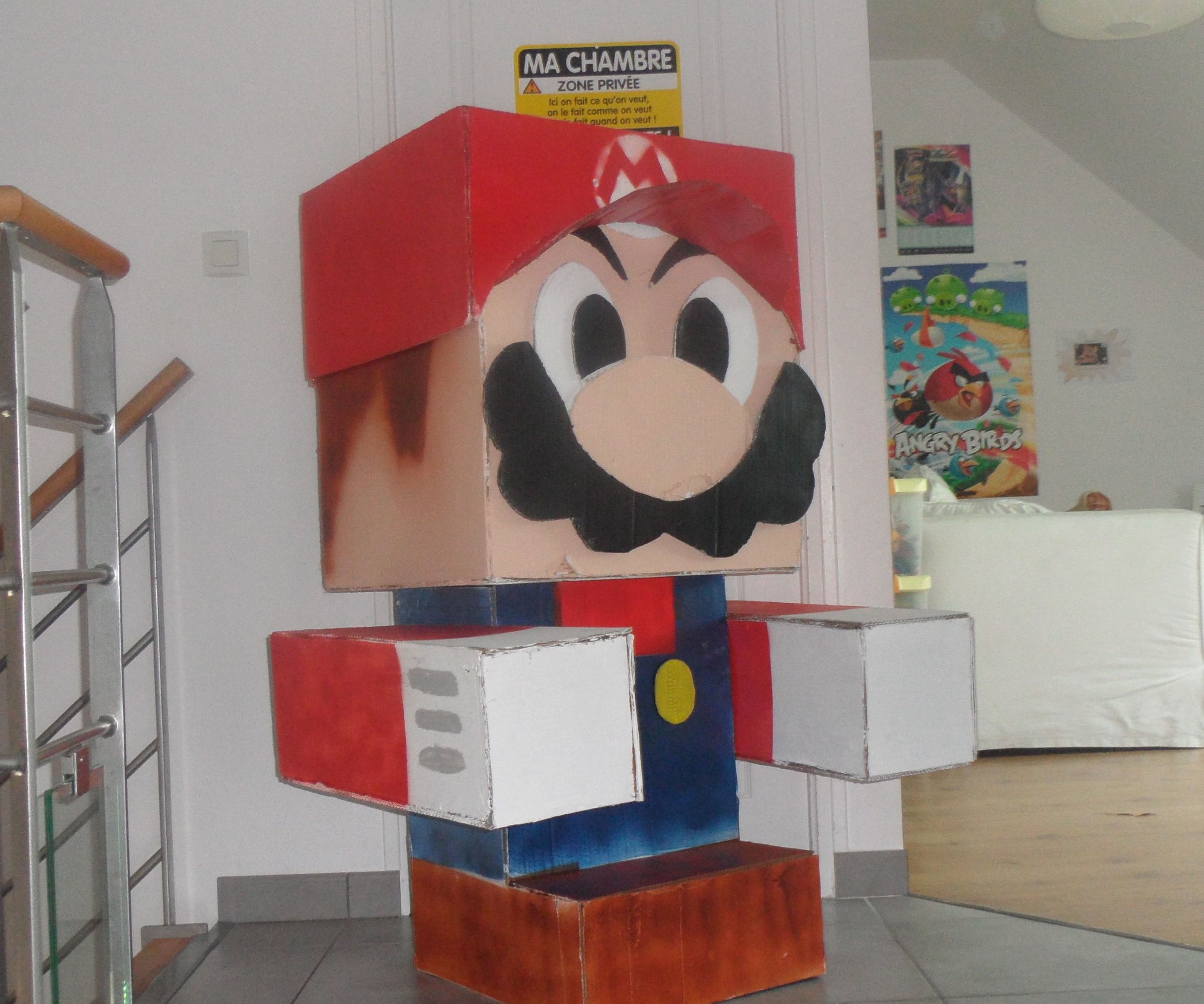 Giant Cardboard Papercraft Mario 
