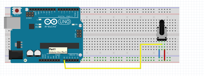 Connect the Potentiometer for Analogue Input