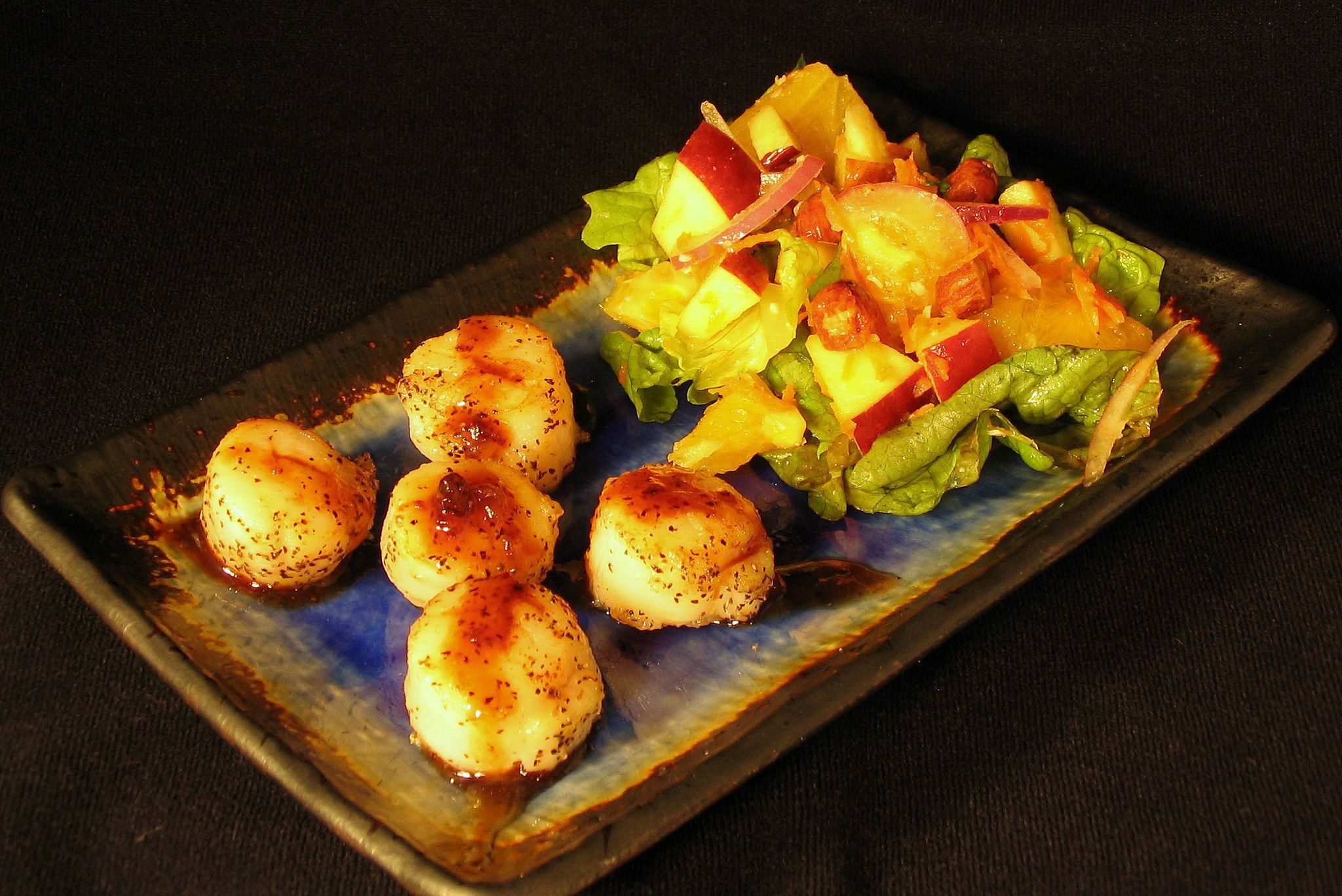 Pan-fried Scallops With Sesame Lime Sauce