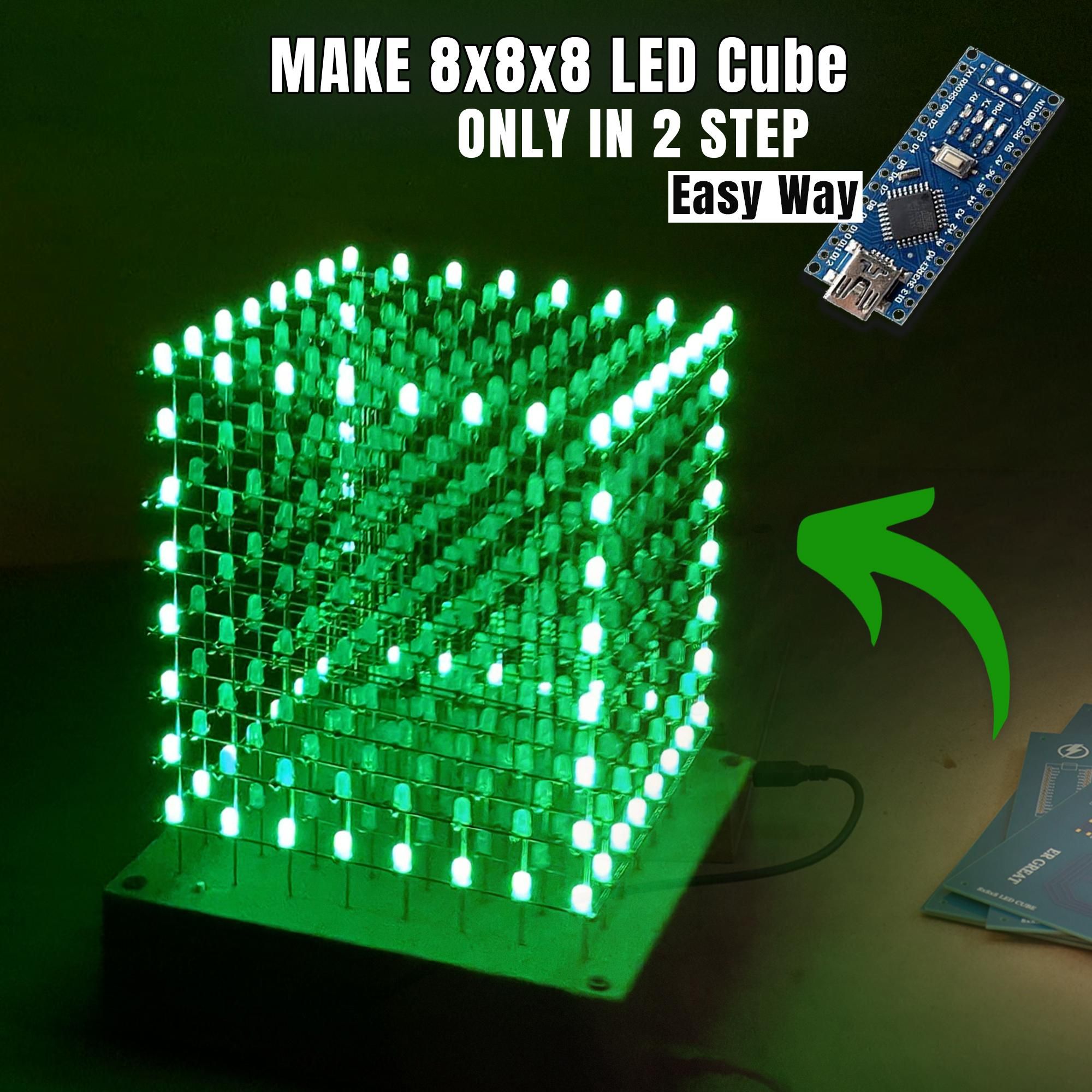 How to Make an 8x8x8 LED Cube With Arduino at Home | Easiest DIY Method & Full Tutorial🔥