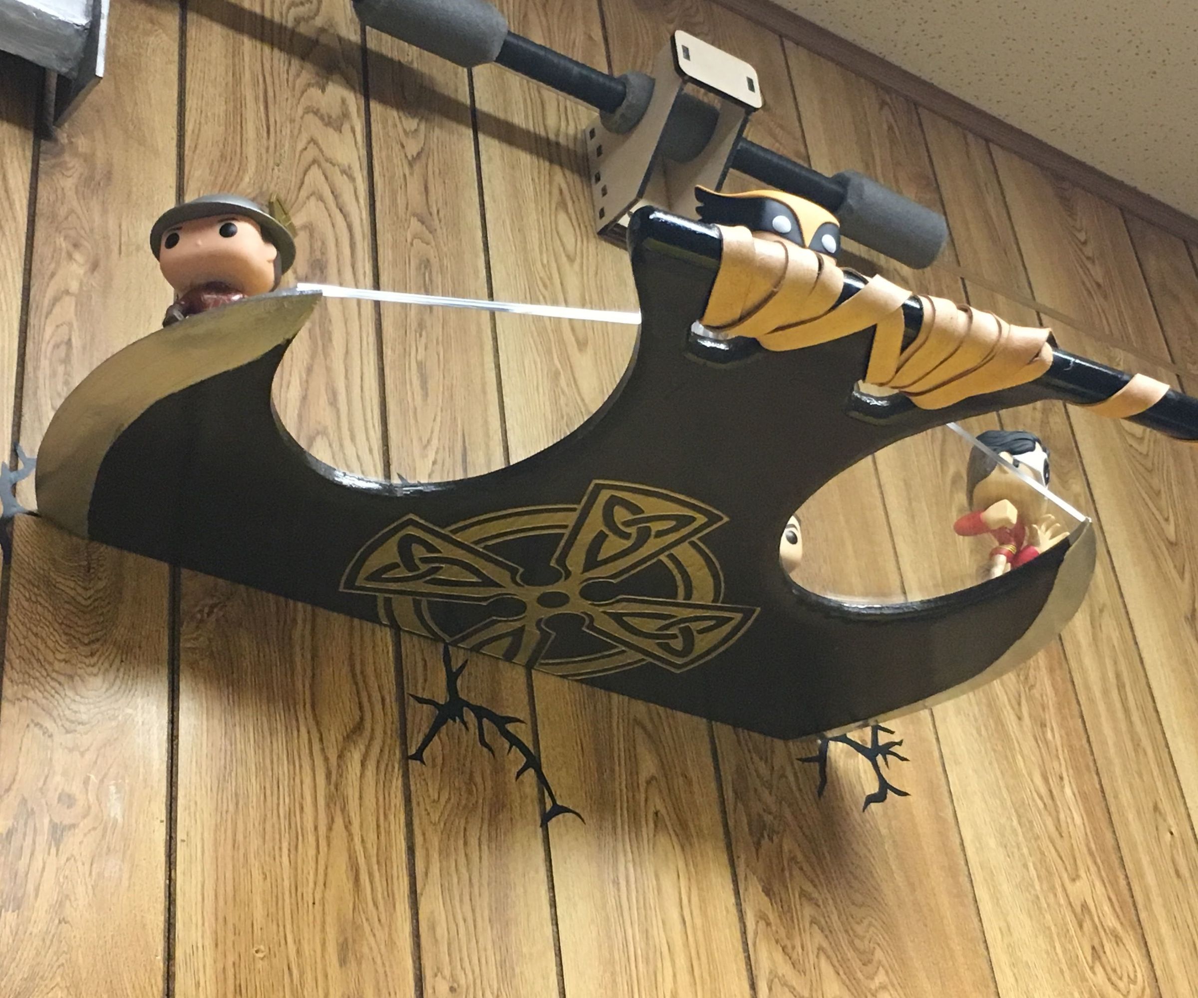 Viking Axe in Wall Floating Shelf
