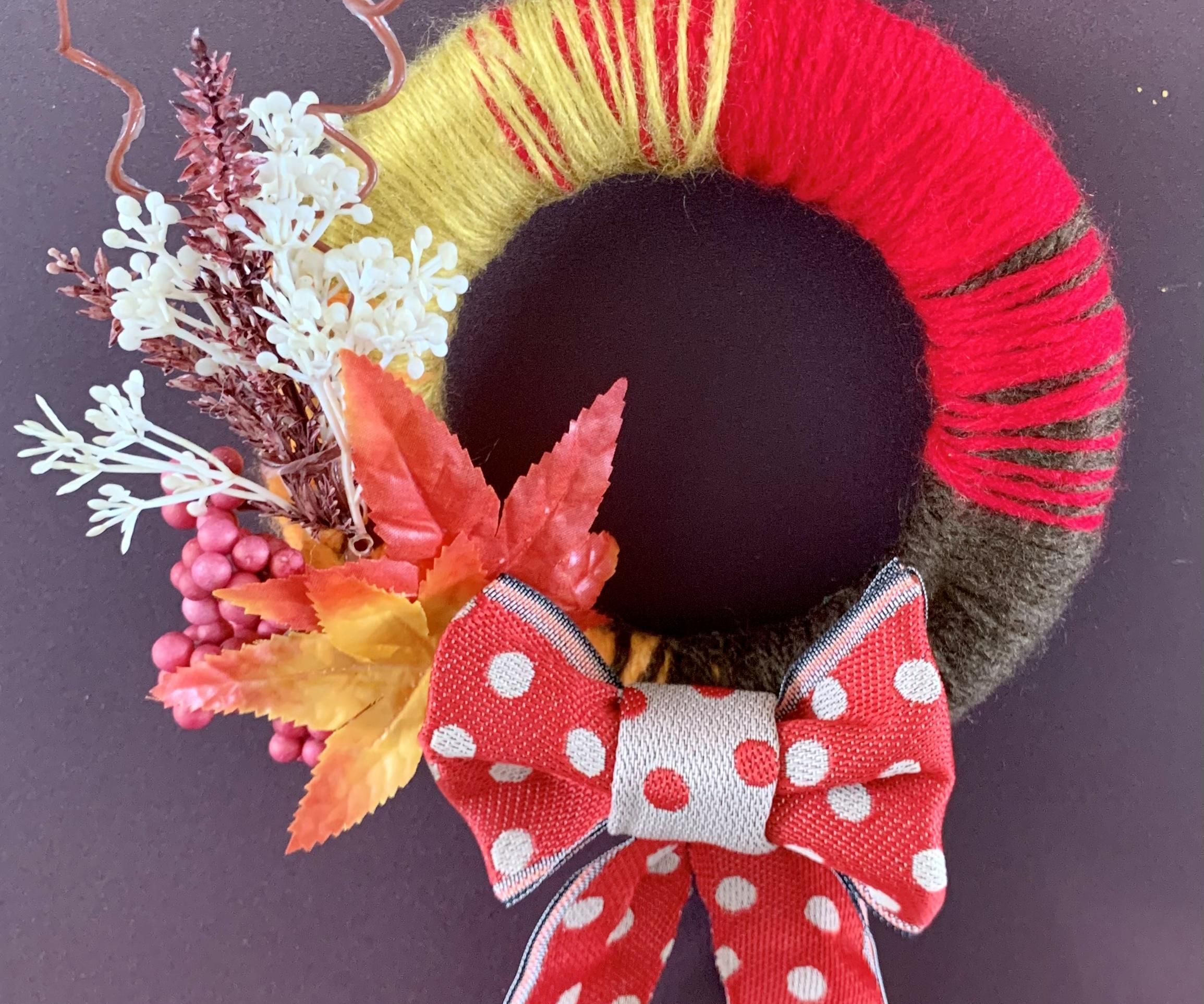 The Easiest Fall Wreath Ever (A No-sew, No glue project)