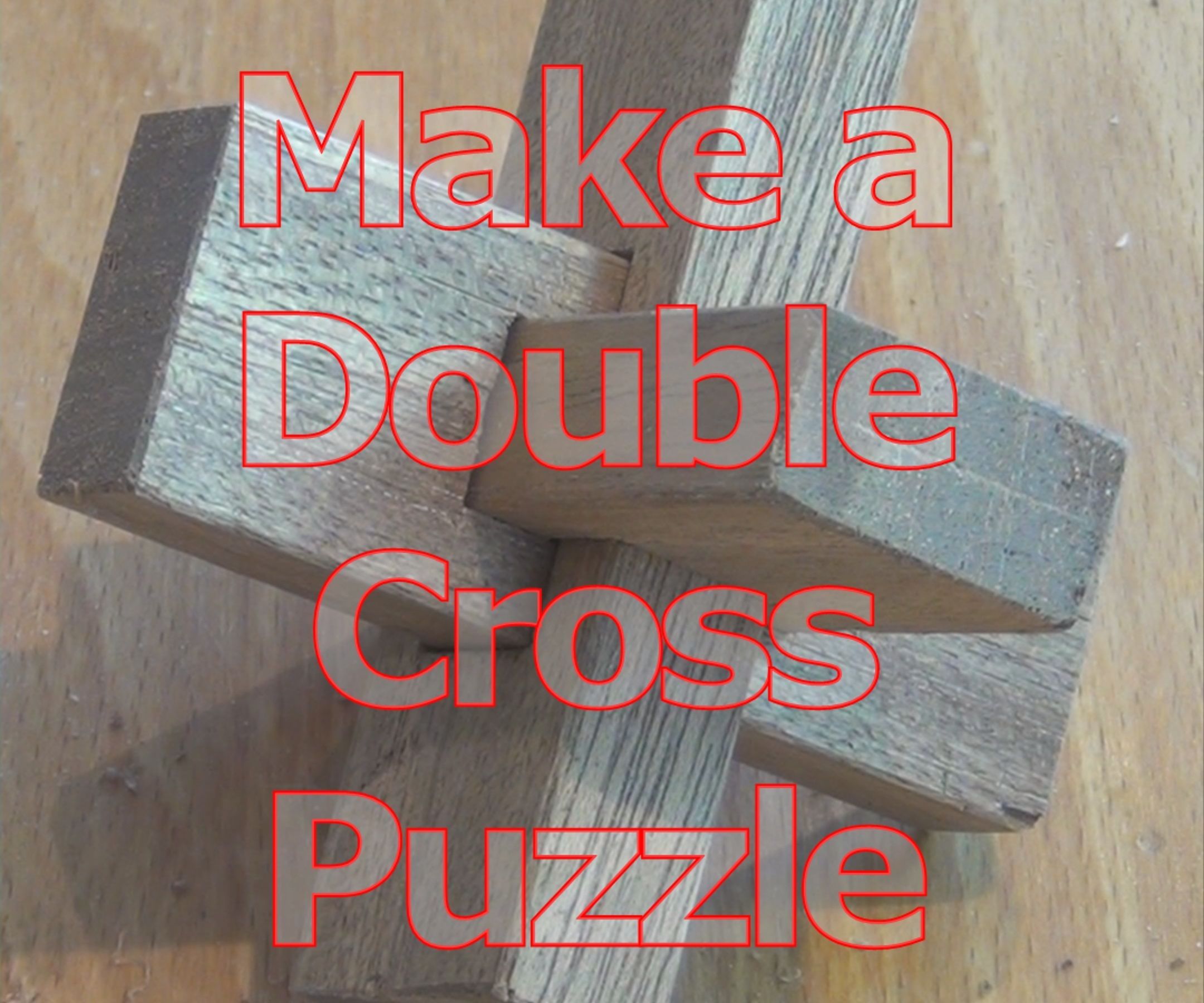 Make a Double Cross Wood Puzzle