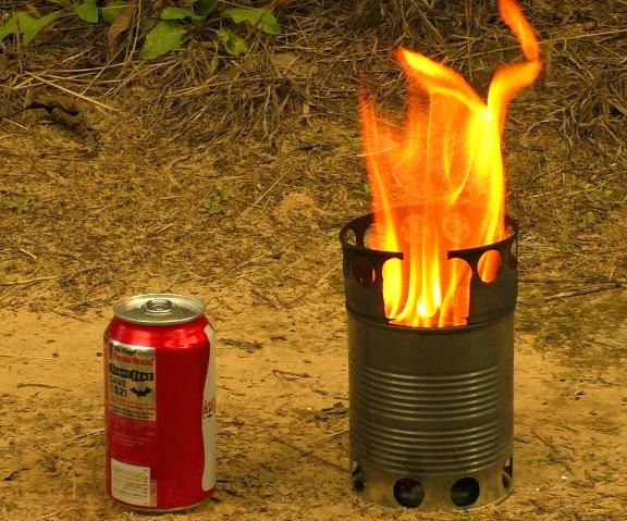 Portable Wood Gasifier Stove Made Just From Cans