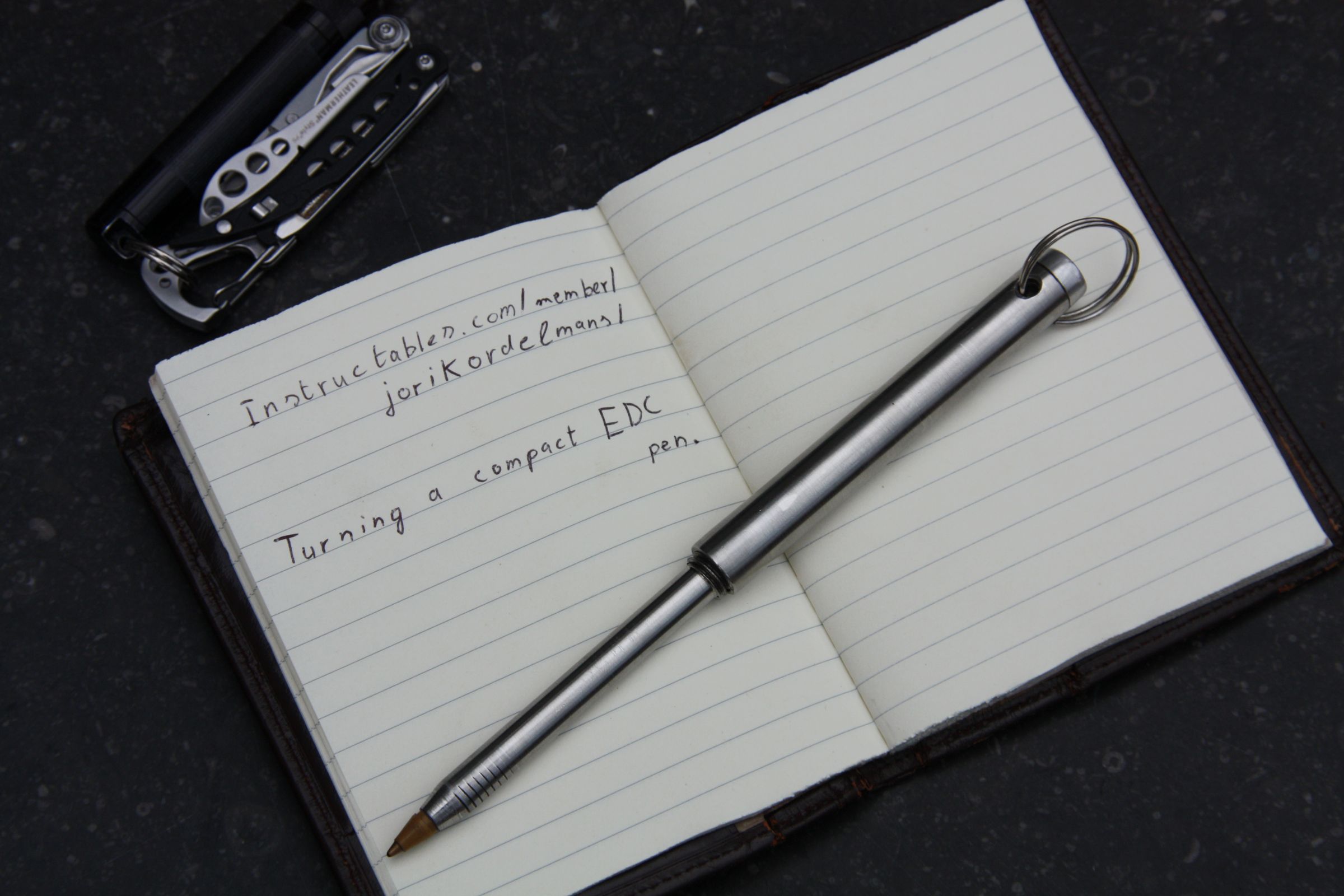 Turning a compact metal pen