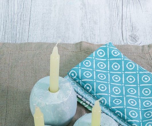 Textured Paint Candle Holders