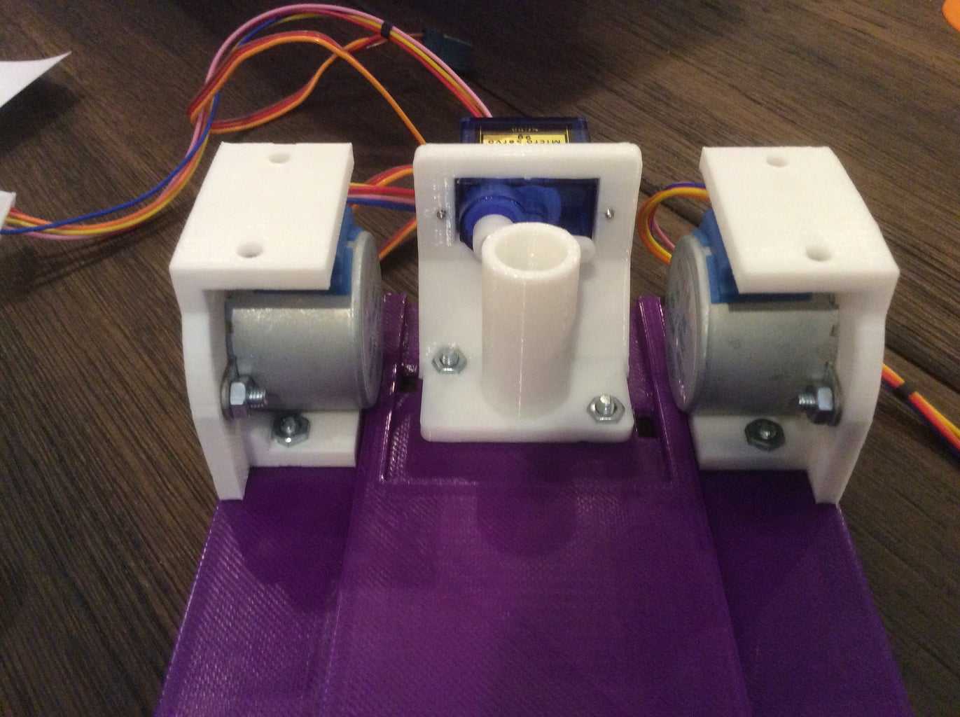 Attach Motors and Servo Mount