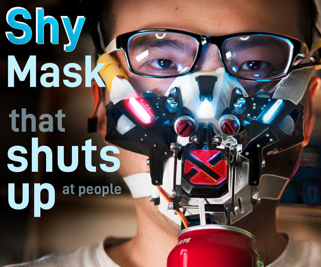 Shy Mask That Shuts Up When It Sees People