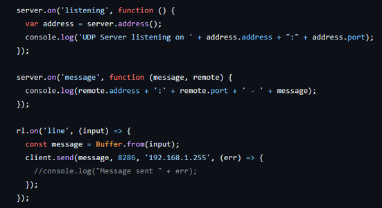 UDP Client Server Test