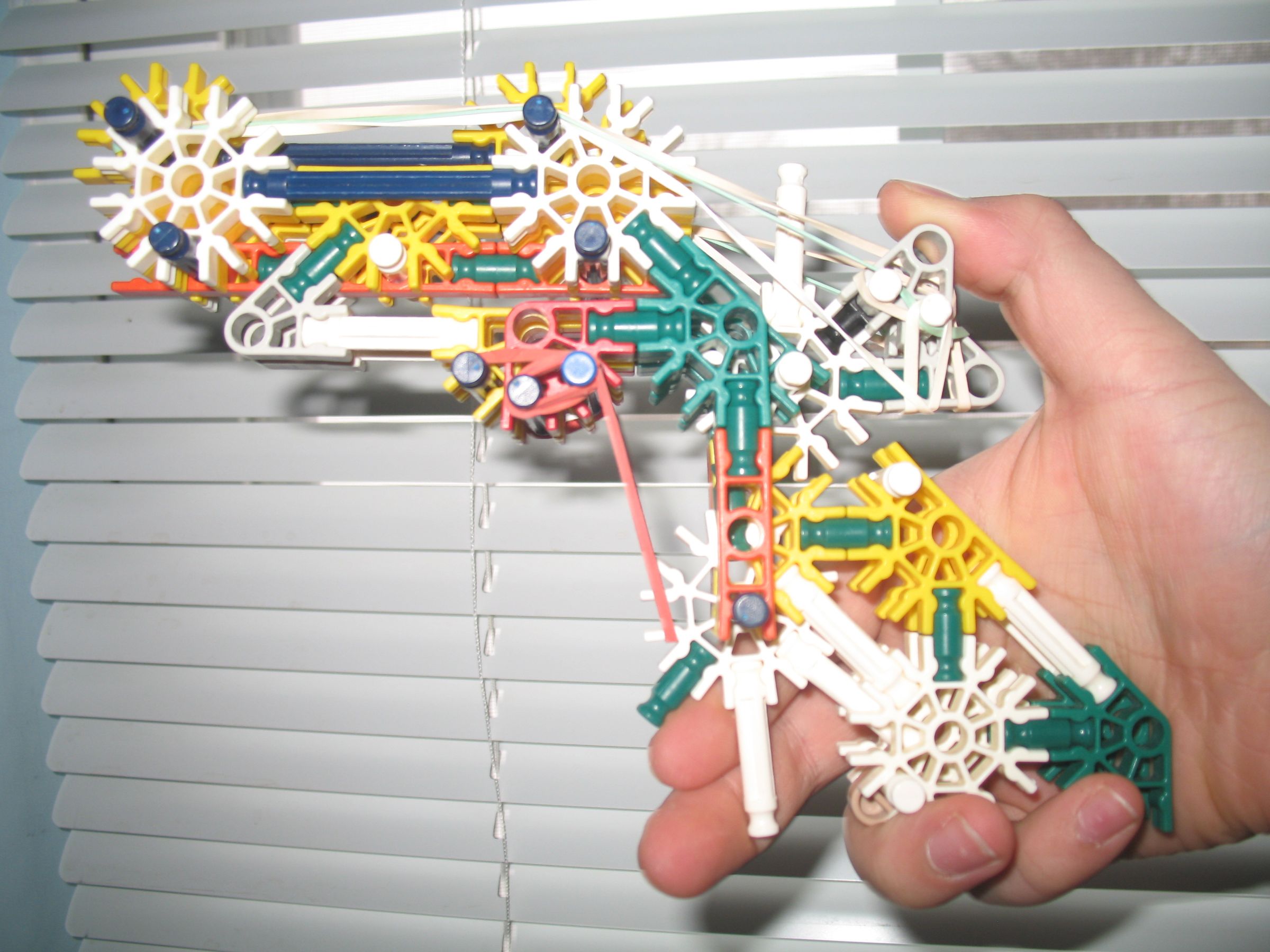 Knex Pistol With True Trigger and Cocking Mechanisms