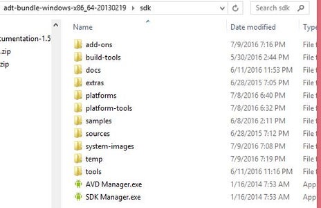 Check the SDK Folder
