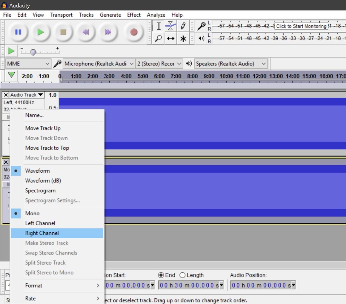 Creating Custom Binaural Beats with Audacity: A Professional Guide to Enhance Your Audio Experience 9 Create the Right Stereo Track