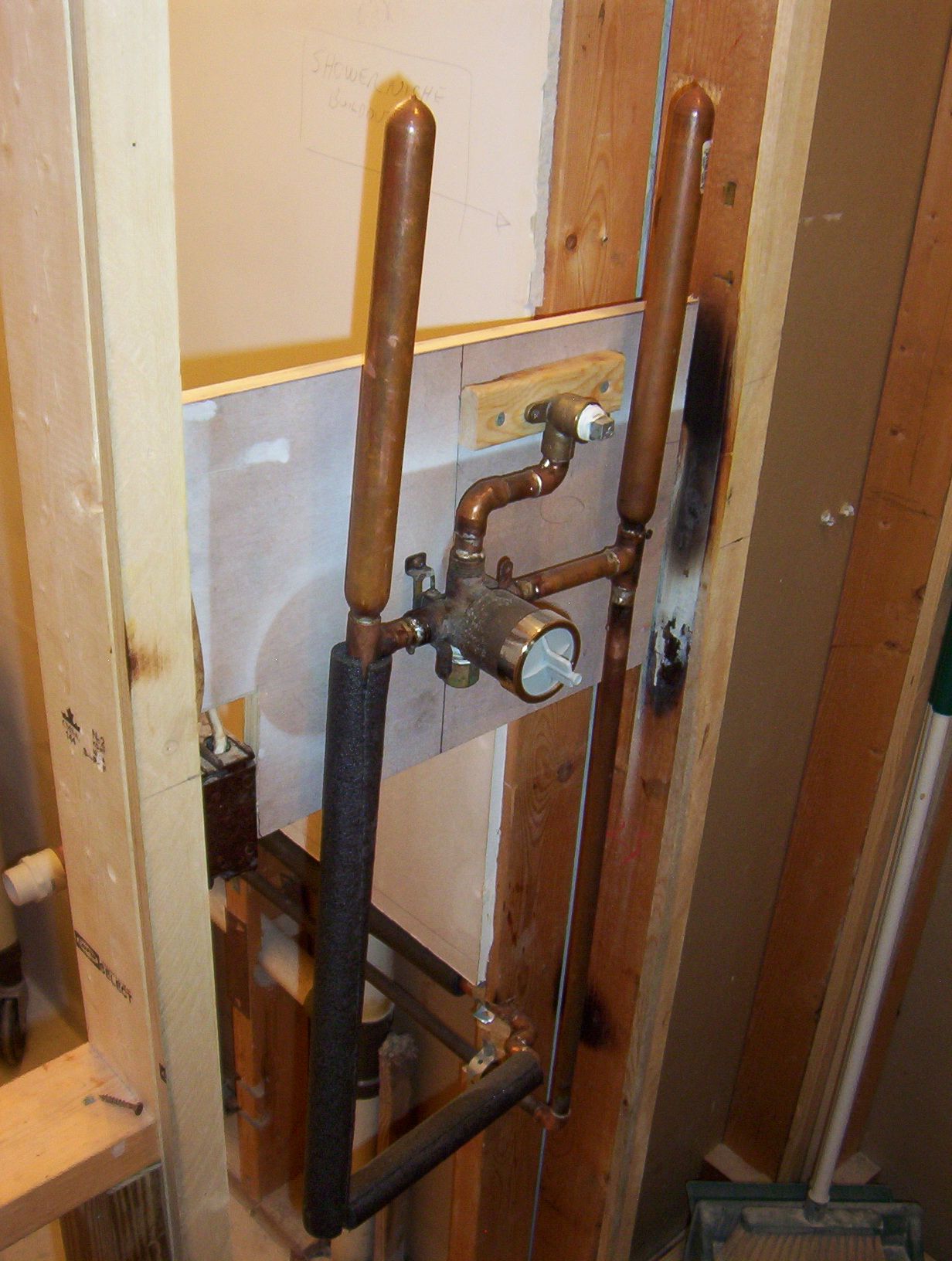 Shower Valve Replacement Brass RoughIn, Copper Soldering, and PEX