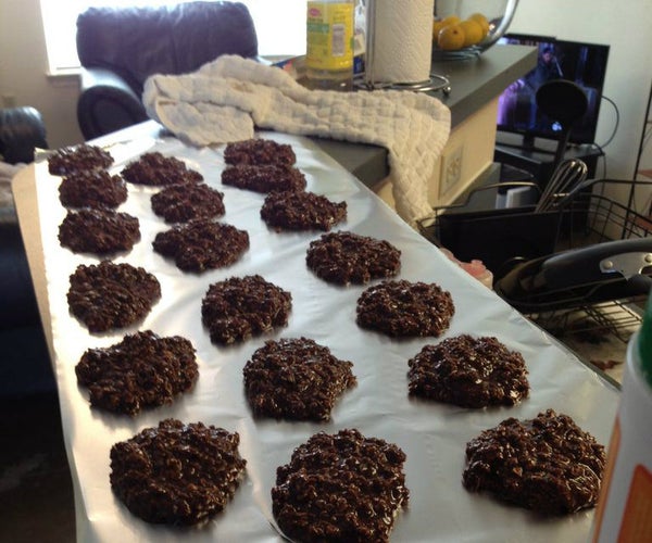 Chocolate and Peanut Butter Stovetop Cookies