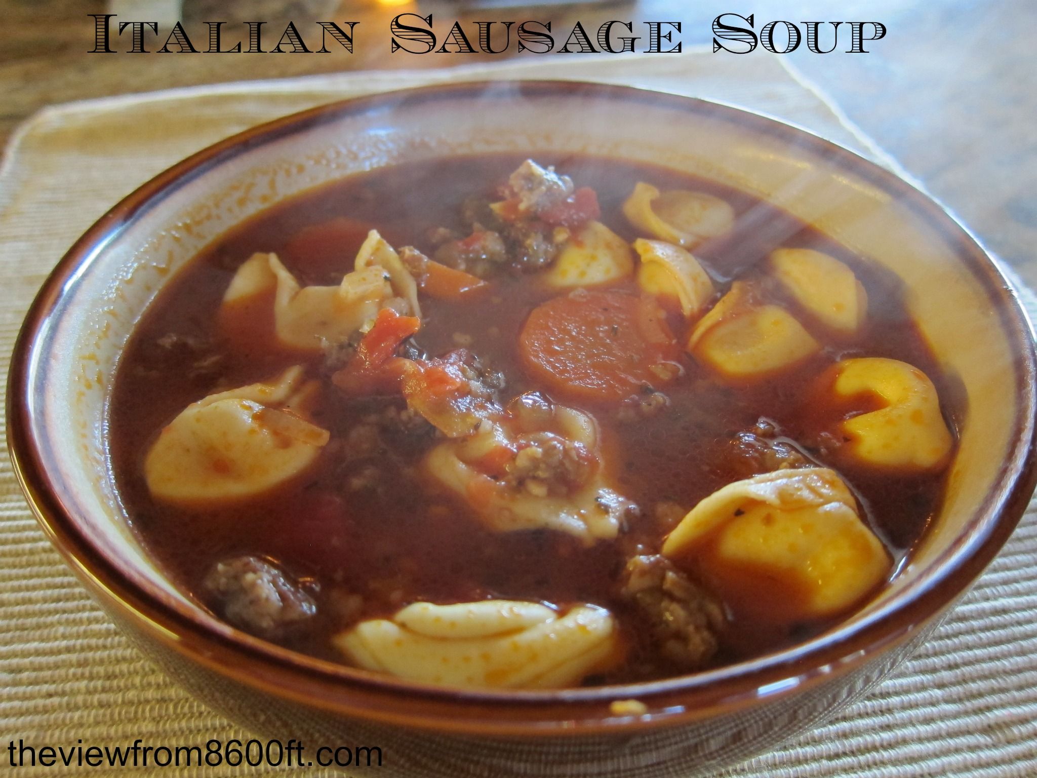 Italian Sausage and Tortellini Soup