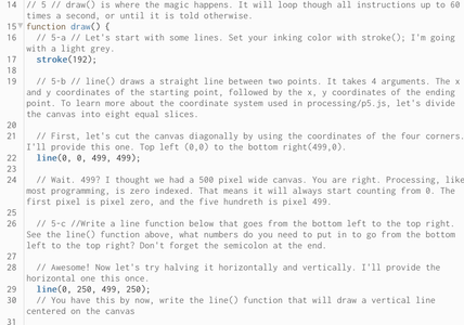 Line 16 - Draw() Is Where Art Happens