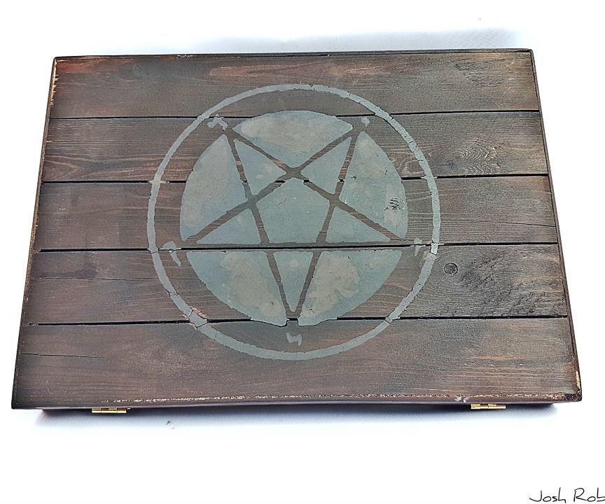 Satanic Pentagram Engraved Box
