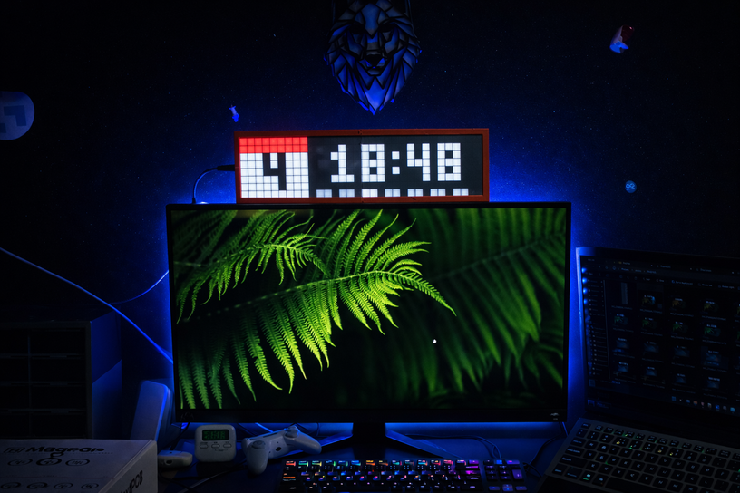 DIY 8x32 LED Matrix Smart Clock With Awtrix 3.0 : 8 Steps (with ...