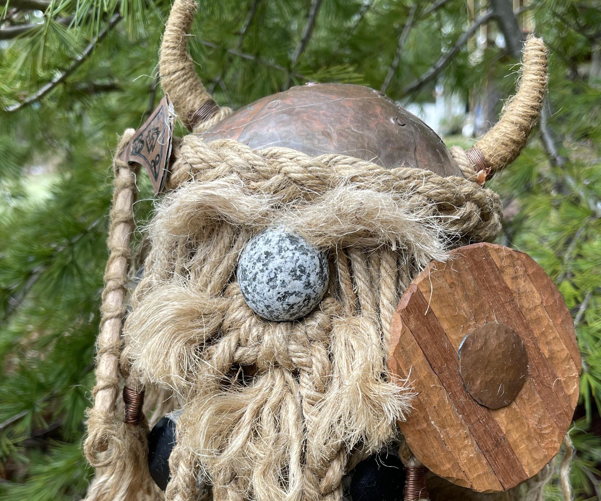 Stone Viking Welcome Sign