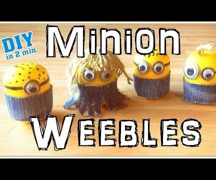 Minion Weebles (using Kinder Surprise Eggs) in 2 Minutes - DIY