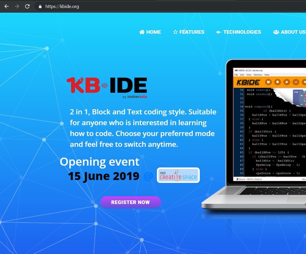 KB-IDE : Block Program for ESP32 Board