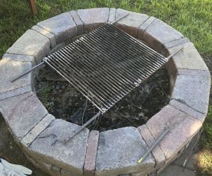OUTDOOR FIRE PIT BBQ GRATE!