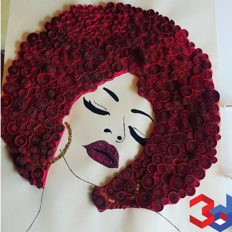 Curly Woman (paper Quilling)