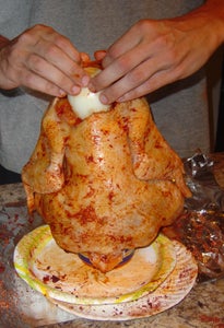 Put the Chicken on the Can and Plug the Top