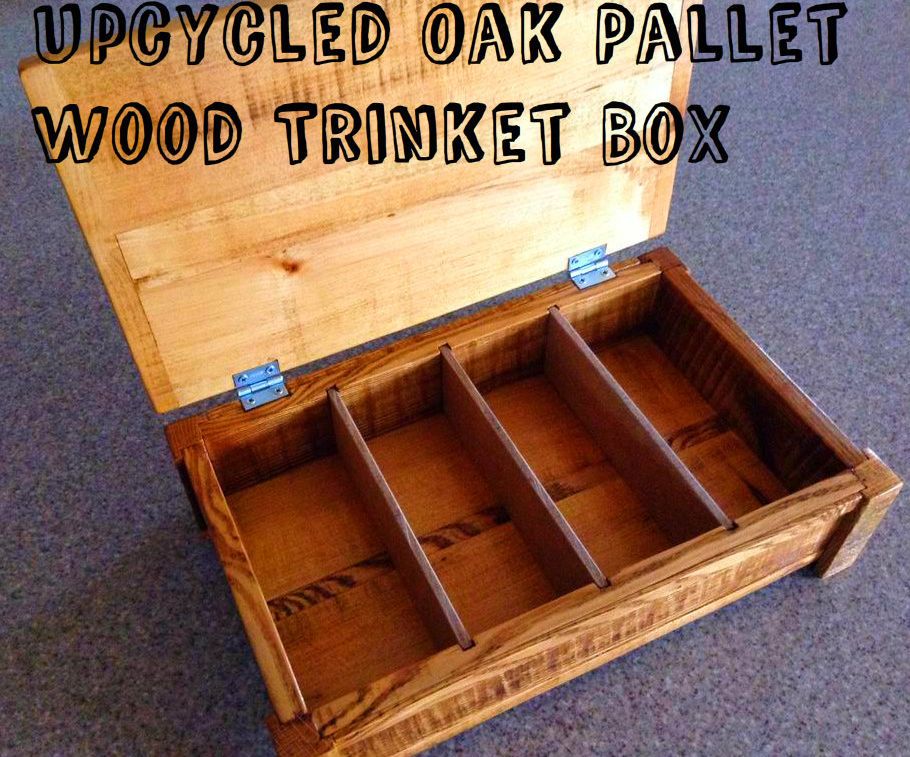 Upcycled Oak Pallet Wood Trinket Box