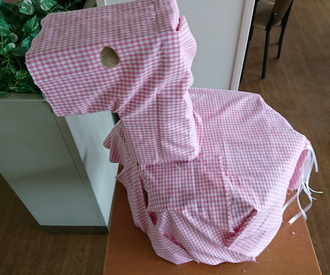 A Chair of Milk Cartons 