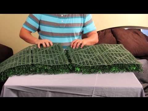 Applying Artificial Hedge Mat to a Wooden Fence