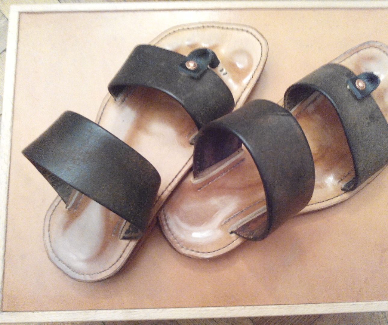 My First Diy-measure-made Leather Sandals.