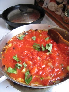 Pumpkin Gnocchi With Tomato Olive Sauce