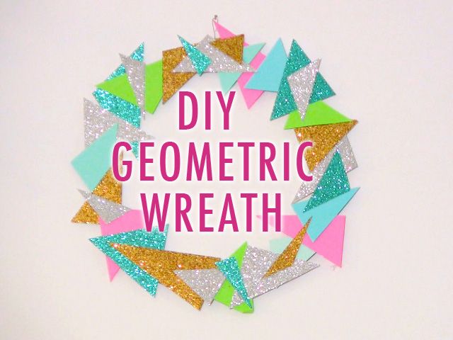 DIY Modern Geometric Wreath