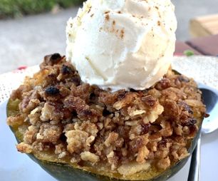 Sweet & Savory Stuffed Acorn Squash Dessert {Not My Mother’s Stuffed Acorn Squash}