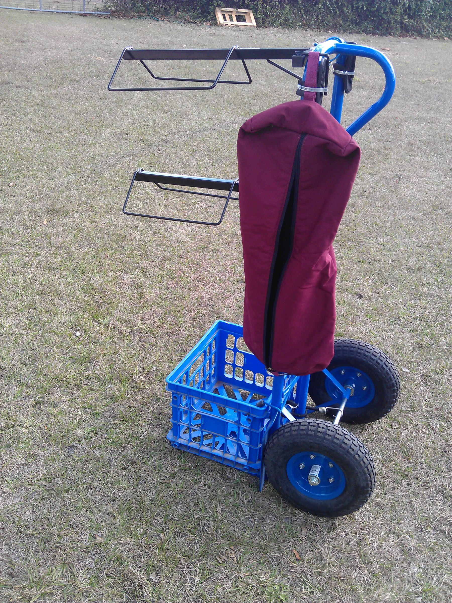 Rolling Saddle Rack Cart