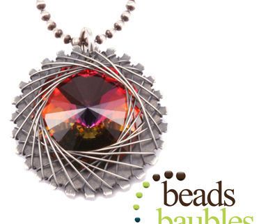 Spiro Pendant Necklace Using Swarovski Crystals With Lisa Niven Kelly at Beaducation - Step by Step Jewelry Making Video Tutorials