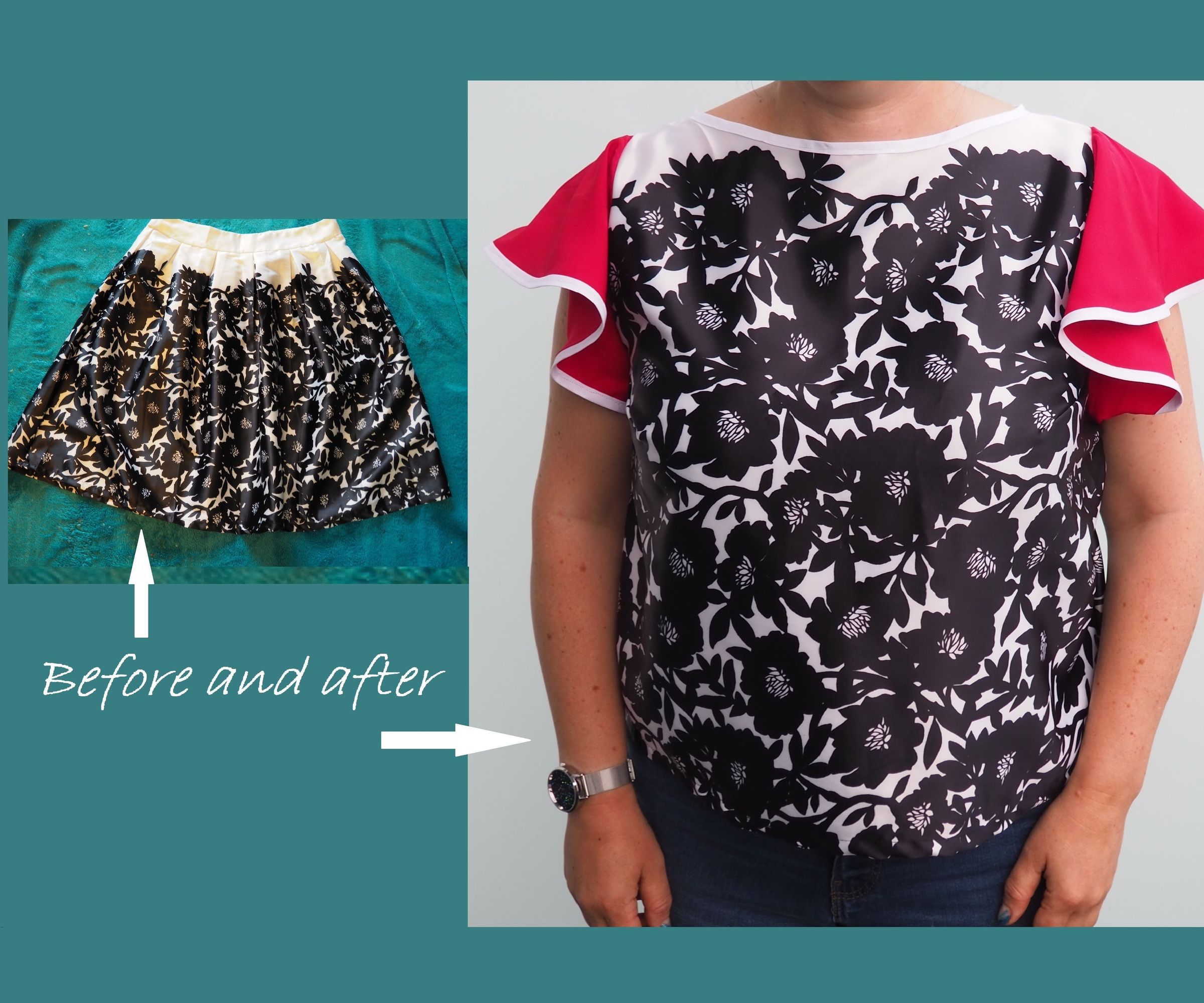 Top Made From a Skirt, Without Pattern