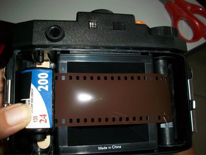 How to Load 35mm Film to a Holga 120 CFN Camera