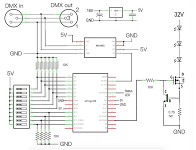 Dmx Module Using Arduino Xlr5 Build Your Own DMX Fixture - Arduino : 7 Steps (with Pictures ...