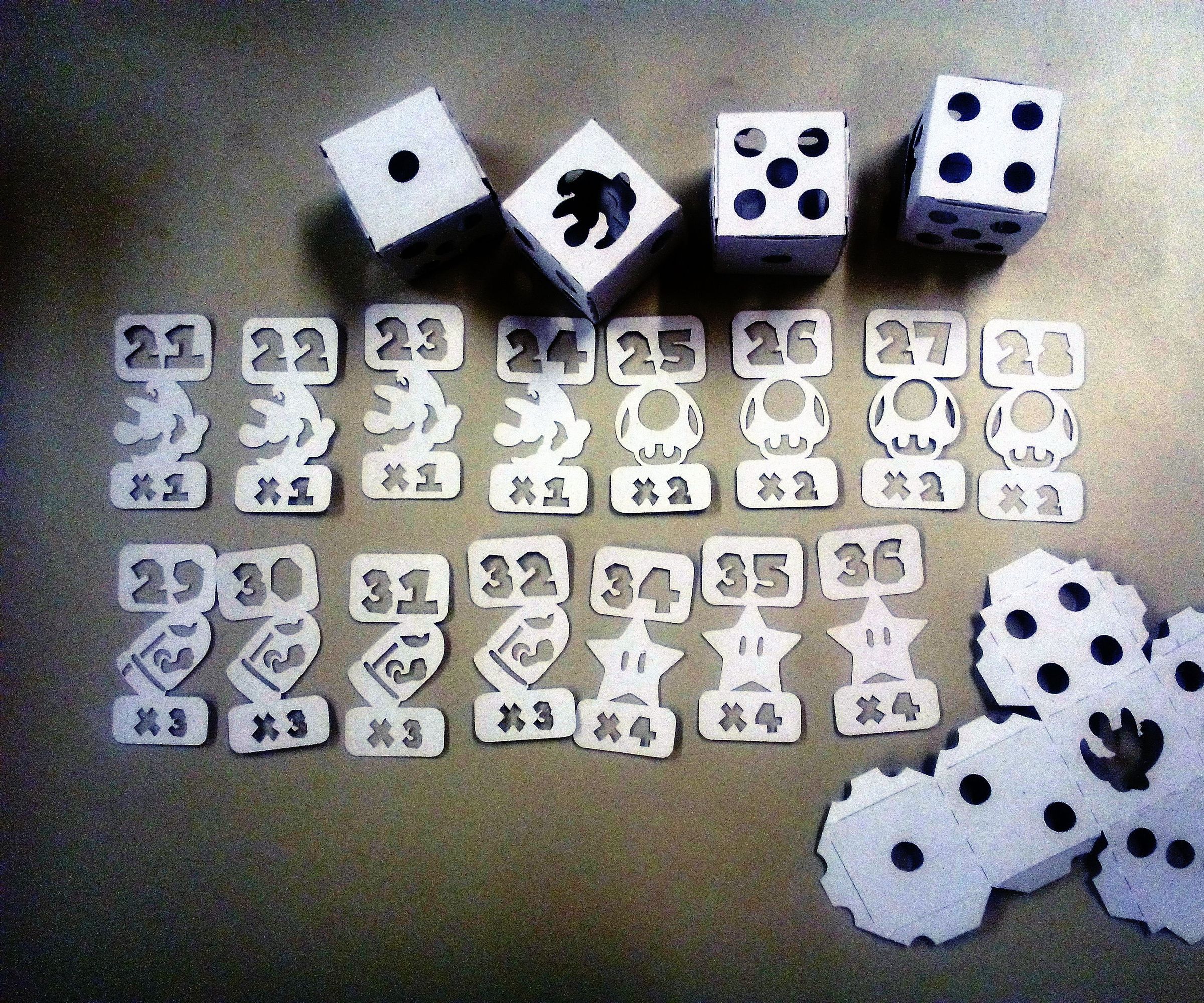 Heckmeck/Pickomino Game - Silhouette Portrait