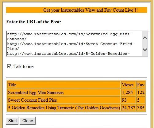 Automated Instructable Views and Favorites Checker